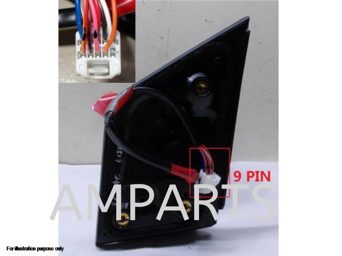 Perodua Bezza 2016 Door Mirror 9 Pin
