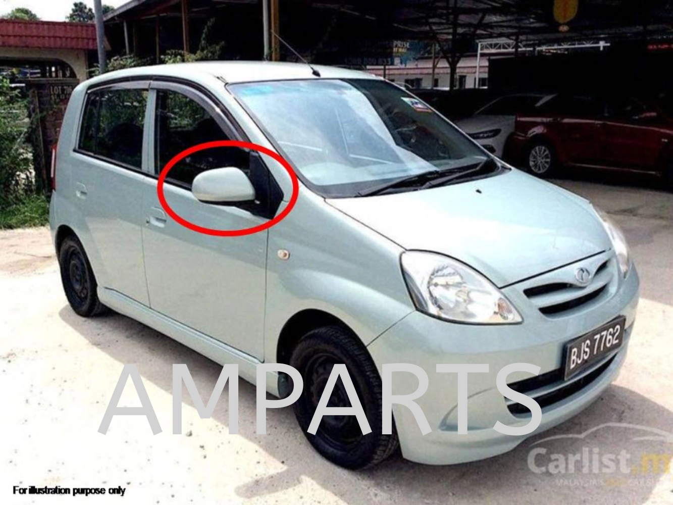 Perodua Viva 2007 Door Mirror (Auto) 3 Pin