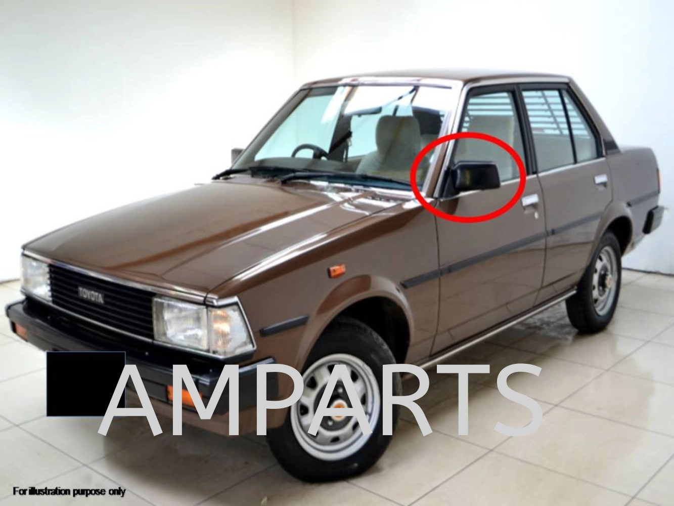 Toyota Corolla 1982 Door Mirror (Manual)