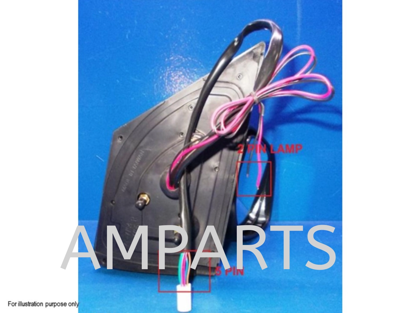Toyota Vios 2008 Door Mirror With Lamp (Auto Foldable) 7 Pin